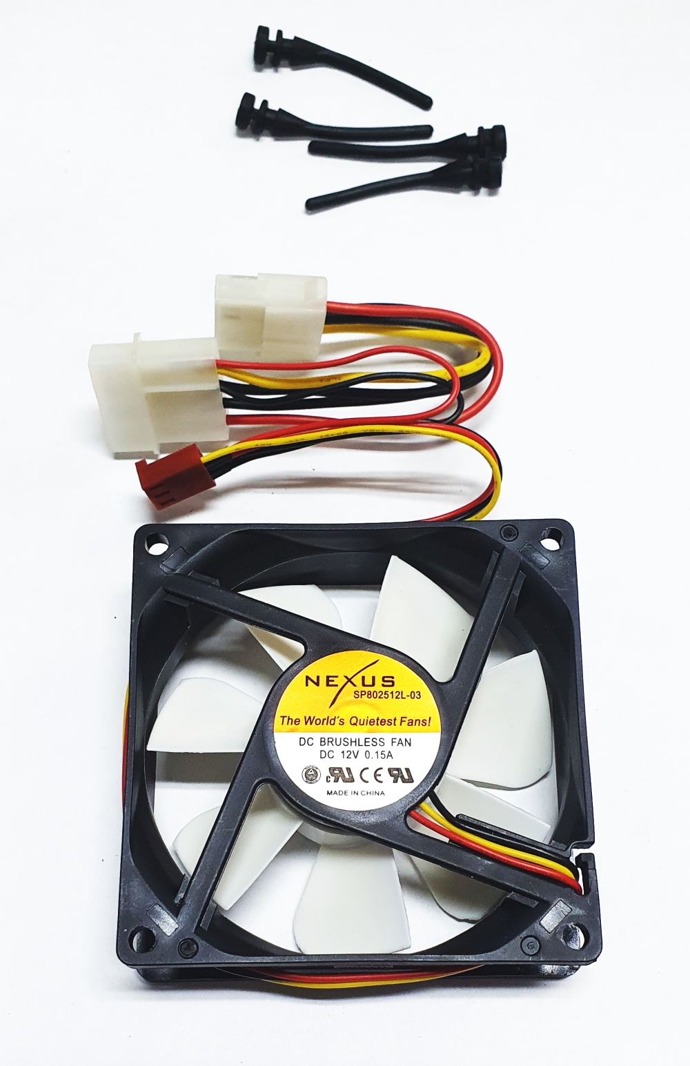 Вентилятор Nexus 80x80x25, 1500rpm, 17.6dB(M), 0.15A, SP802512L-03, 3pin+molex