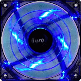 Вентилятор 140x140x25 AeroCool Shark, с подсветкой, синий