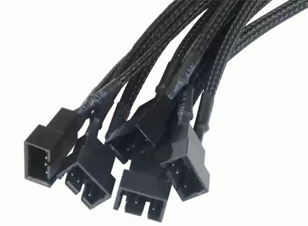 Разветвитель Generic 4pinPWM => 5 x 4pinPWM FAN в черной оплетке