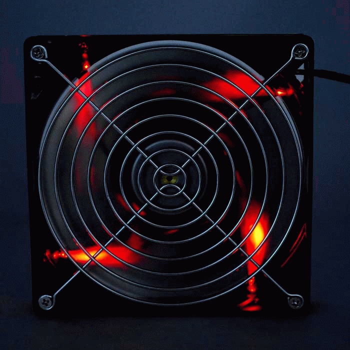 Вентилятор 140x140x25 Prolimatech Vortex Fan Aluminum RED led