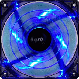 Вентилятор 120x120x25 AeroCool Shark, с подсветкой, синий