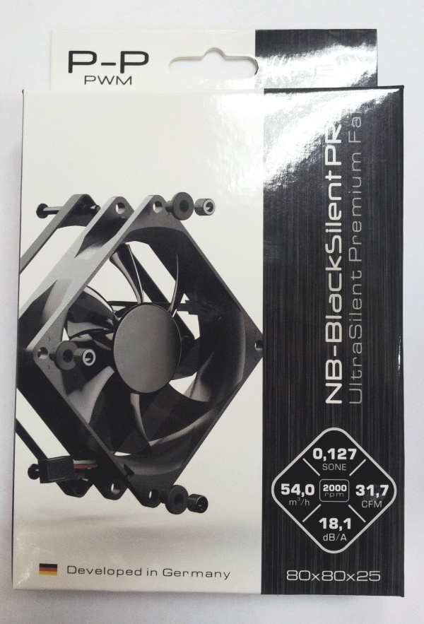 Вентилятор 80х80х25 NoiseBlocker BlackSilentPRO P-P, 500-2000rpm, PWM