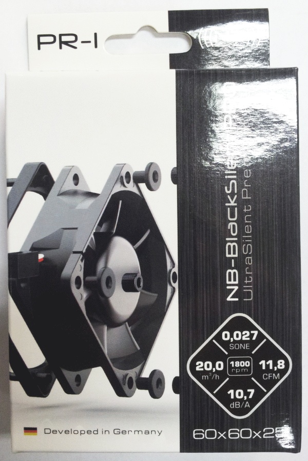 Вентилятор NoiseBlocker 60x60x25 BlackSilentPRO PR-1, 1800rpm