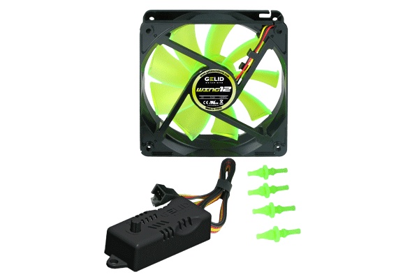 Вентилятор 120x120x25 GELID Solutions Wing 12 UV Green 120mm, 1500rpm FN-FW12-15