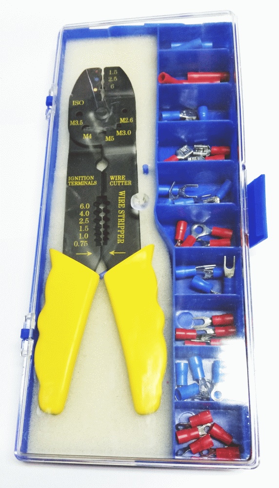 Аксессуары Generic Crimping Pliers Kit 50 pcs Pliers With Cable Shoes