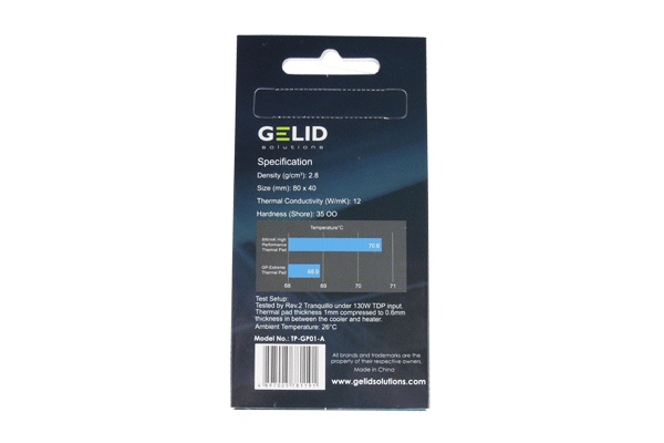 Термопрокладка GELID Solutions 80x40x0.5 mm TP-GP-01-A GP Extreme