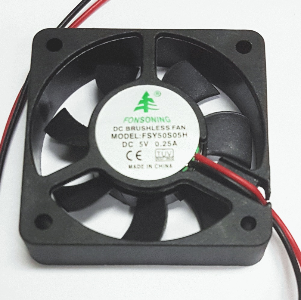 Вентилятор Fonsoning 50x50x10 FSY50S05H, 6000rpm, 33dB(M), 0.25A, 2pin, 5V