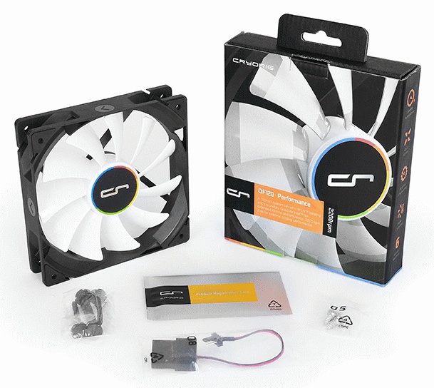 Вентилятор 120x120x25 Cryorig QF120 Silent CR-QFB, PWM, 200-1000rpm, 19dB(M), 12V
