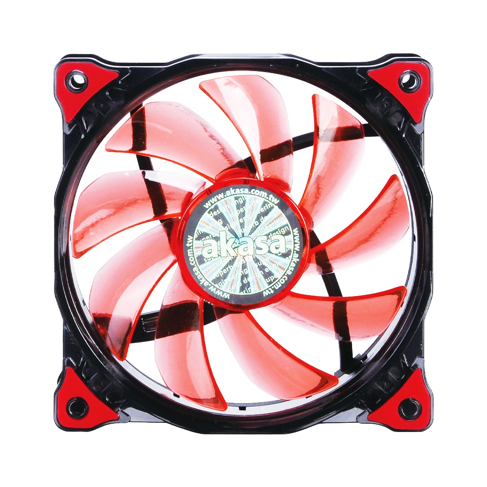 Вентилятор 120x120x25 Akasa AK-FN091-RD Vegas LED, 1200rpm, 23.2dB(M), 0.3A, красный