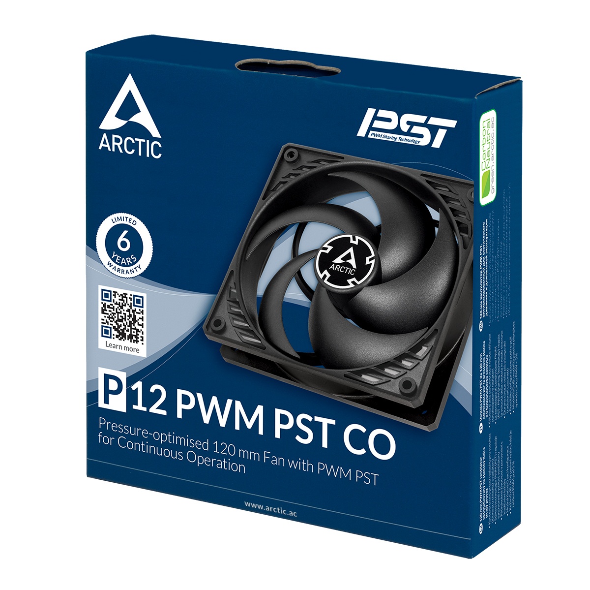 Вентилятор 120x120x25 Arctic P12 PWM PST CO, 200-1800rpm, 0.10A, (черный), ACFAN00121A