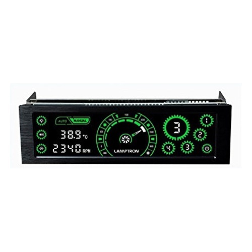 5,25 Панель Lamptron CM430 PWM контроллер вентилятора - черный / зеленый