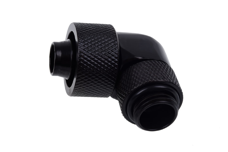 СЖО Alphacool Компрессионный угловой фитинг Eiszapfen 16/10мм, угол 90°, нар. резьба G1/4, черный