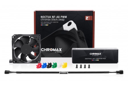 Вентилятор 80х80х25 Noctua NF-A8 PWM chromax.black.swap