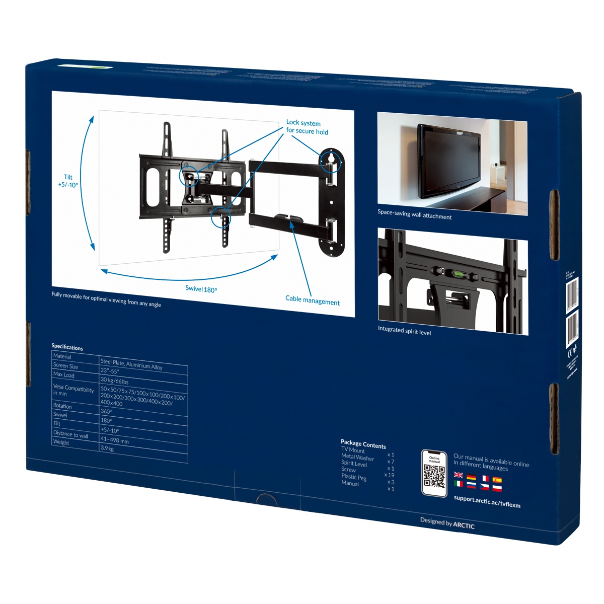 Аксессуары Arctic Крепление для TV на стену ARCTIC TV Flex M wall mount 22-55