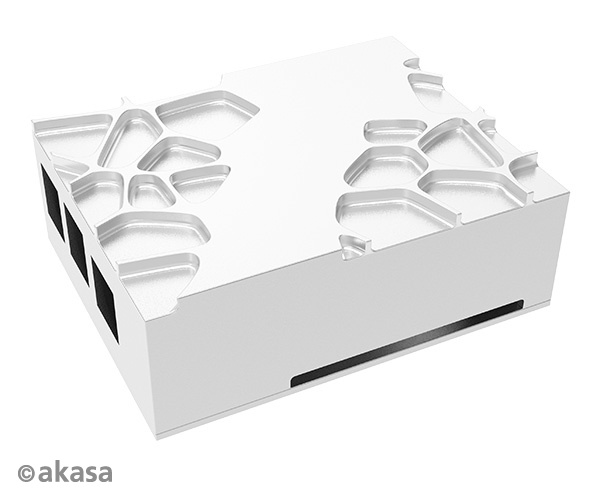 Корпус Akasa RA09 Gem Pro, Raspberry Pi 4 Model B forged aluminium case with thermal kit, Full I/O opening