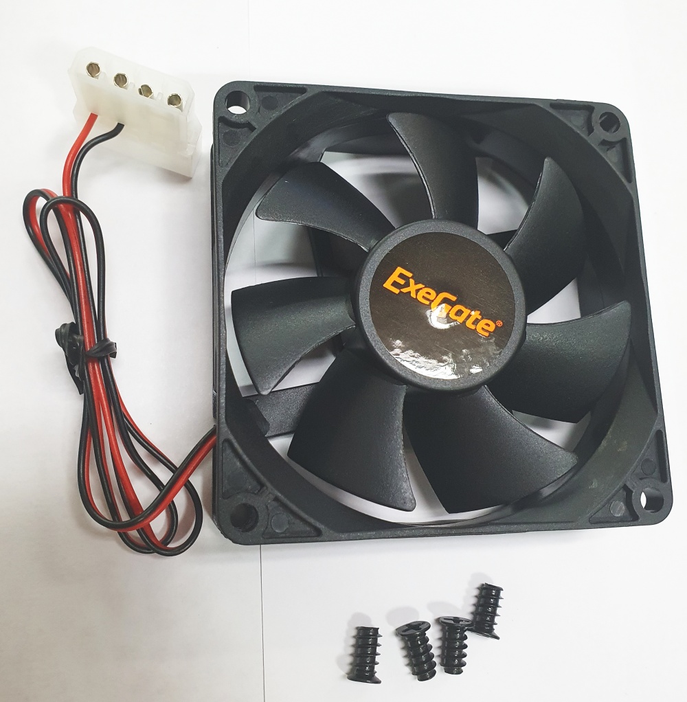 Вентилятор 80х80х25 Exegate ExeGate EX08025HM, 2000rpm, 19dB(M), 0.09A, HBB, 2pin Molex