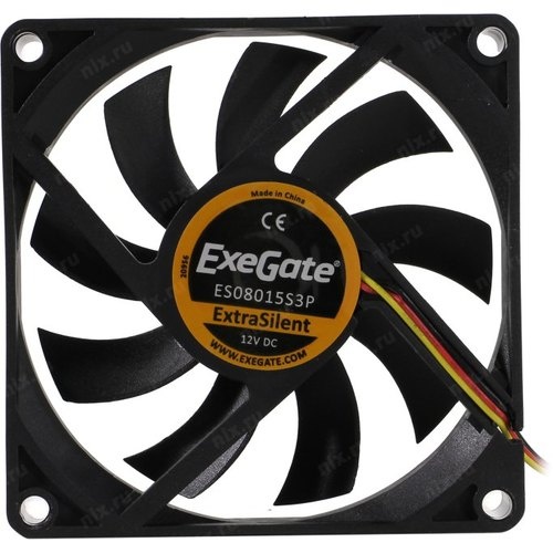Вентилятор 80х80x15 Exegate ExtraSilent ES08015S3P