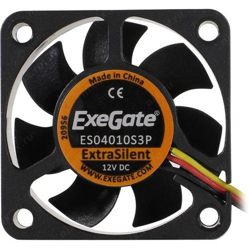 Вентилятор Exegate 40x40x10 ExtraSilent ES04010S3P, 4000rpm, 19dB(M), 0.06A, SLB, 3pin