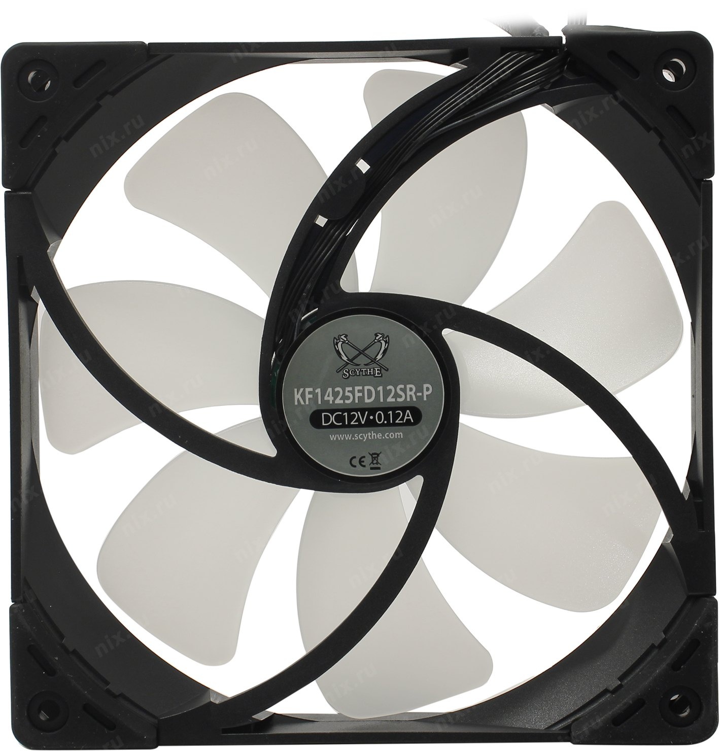 Вентилятор 140x140x27 Scythe Kaze Flex Square RGB PWM, 1200 rpm KF1425FD12SR-P