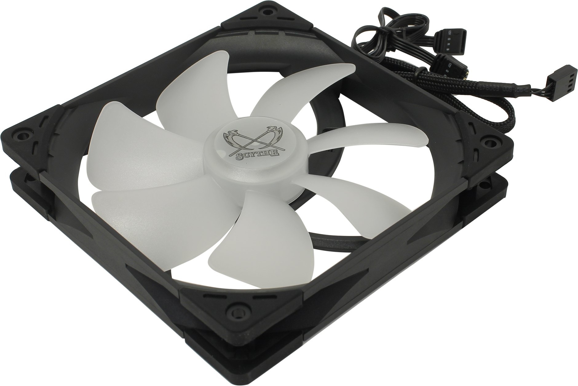 Вентилятор 140x140x27 Scythe Kaze Flex Square RGB PWM, 1200 rpm KF1425FD12SR-P