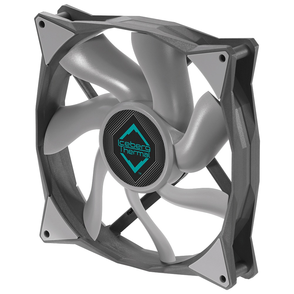 Вентилятор iceberg 140x140x25 IceGALE Xtra GRAY, 500-2500rpm, 47dB(M), 0.56A