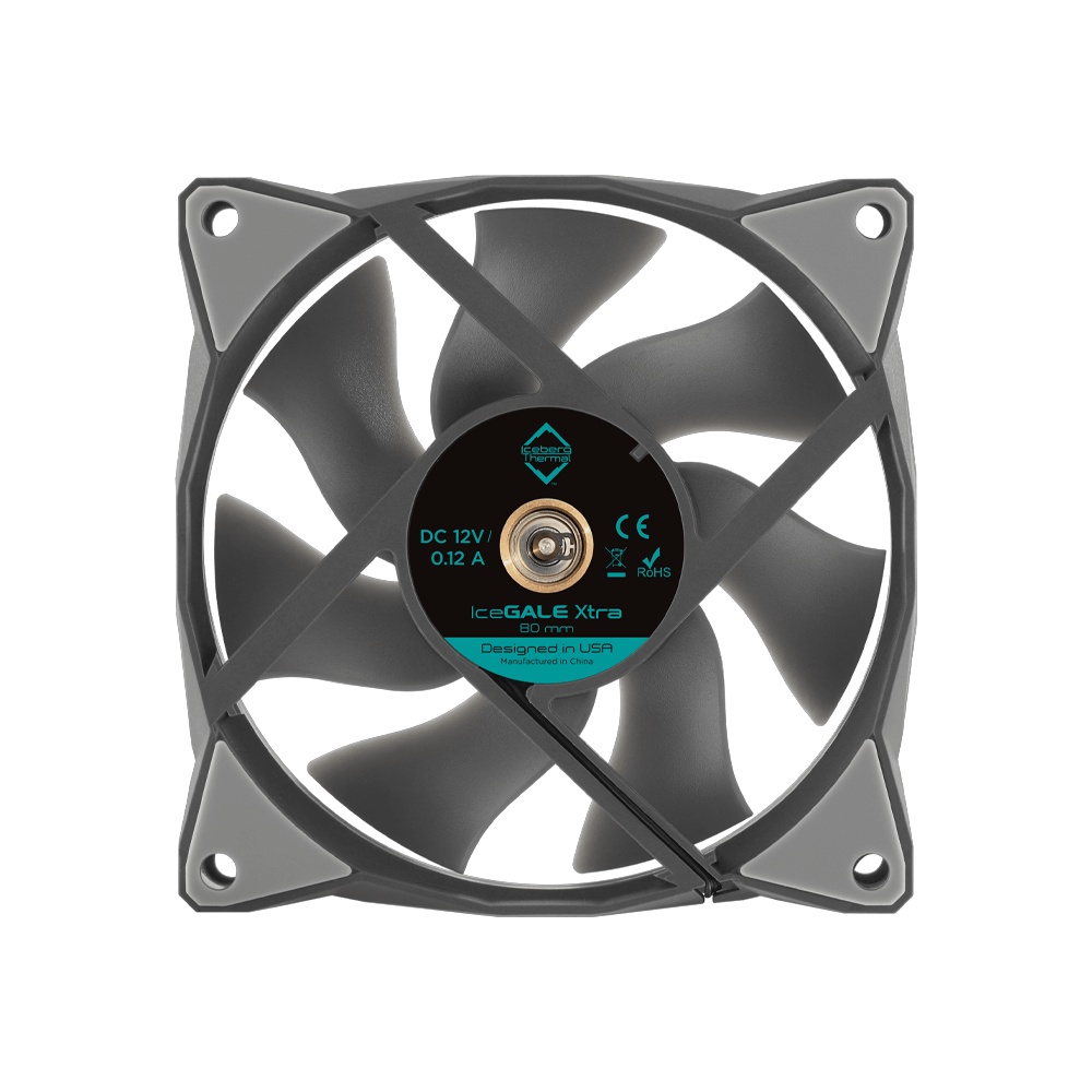 Вентилятор iceberg 80x80x25 IceGALE Xtra GRAY 800 - 3000 RPM