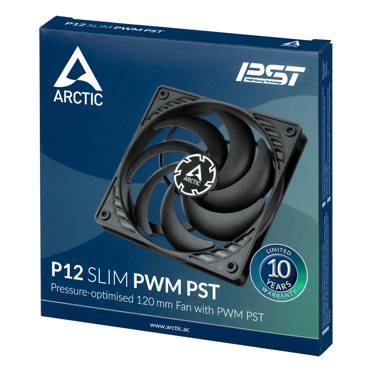 Вентилятор 120x120x15 Arctic P12 SLIM PWM PST, 300-2100rpm, 0,12A, ACFAN00187A