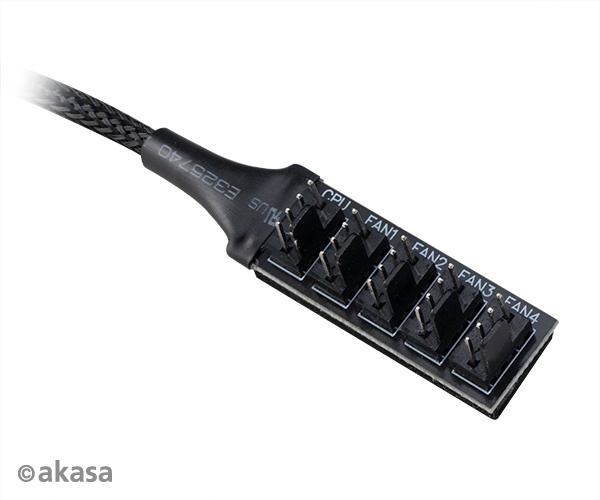 Разветвитель Akasa FLEXA FP5H 5 Fan PWM Splitter Hub AK-CBFA08-30BK