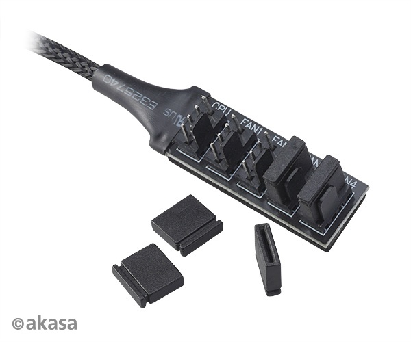 Разветвитель Akasa FLEXA FP5H 5 Fan PWM Splitter Hub AK-CBFA08-30BK