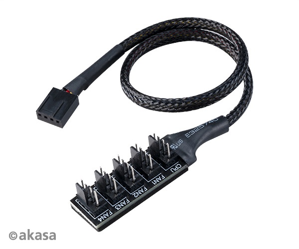 Разветвитель Akasa FLEXA FP5H 5 Fan PWM Splitter Hub AK-CBFA08-30BK