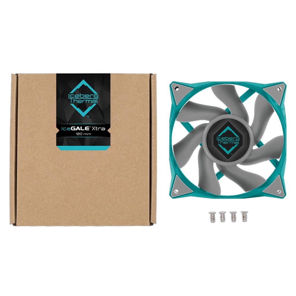 Вентилятор 120x120x25 iceberg IceGALE Xtra TEAL 500 - 3000 RPM
