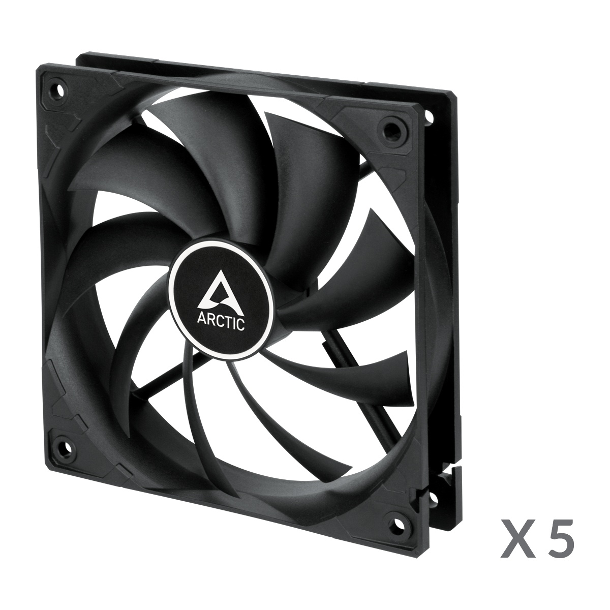 Вентилятор 120x120x25 Arctic F12, 1350rpm, 0.12A, (черный), Value pack 5шт, ACFAN00248A