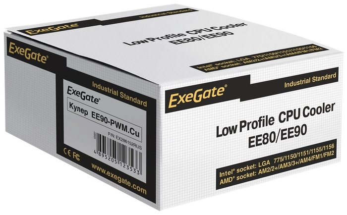 Кулер ЦПУ Exegate EE90-PWM.Cu (Al+Cu)