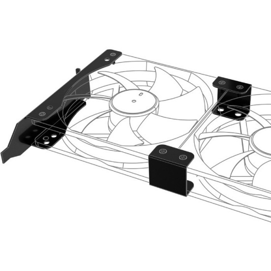 Охлаждение для видеокарт Akasa Кронштейн слота PCI 2x120 mm Fans AK-MX304-12BK