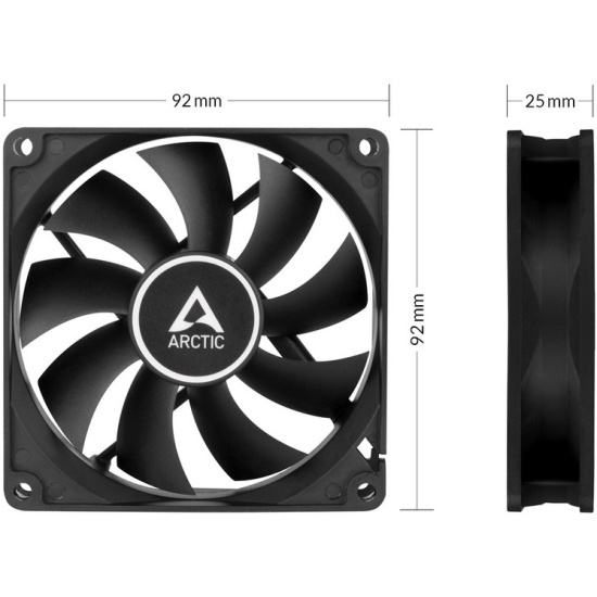 Вентилятор 92x92x25 Arctic F9 PWM PST BLACK ACFAN00214A