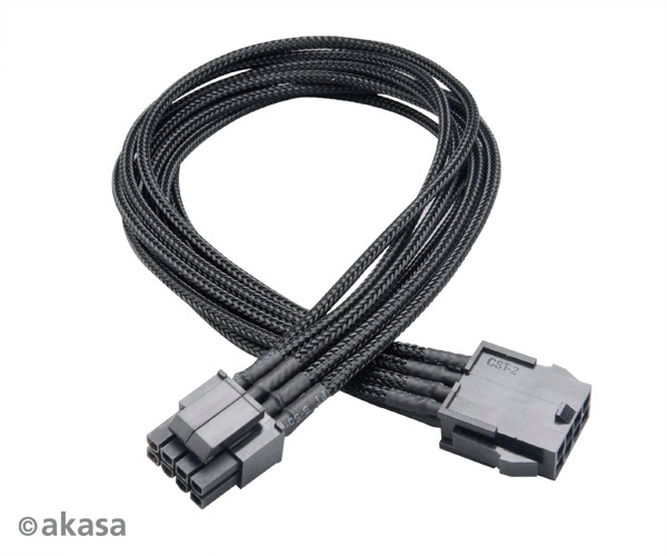 Удлинитель Akasa FLEXA 8pin ATX 40cm extension cable 40см AK-CBPW08-40BK