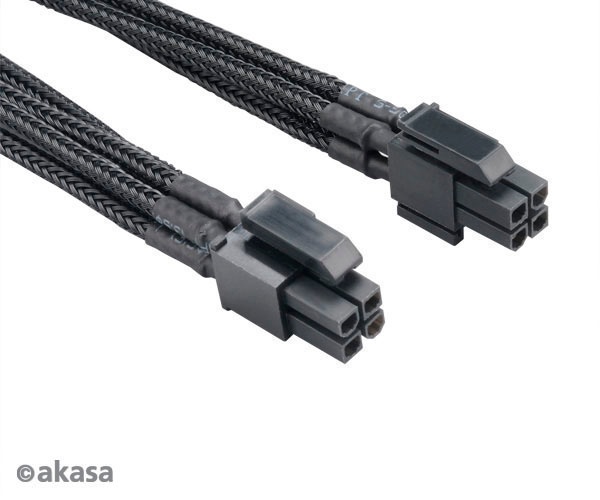 Удлинитель Akasa FLEXA 8pin ATX 40cm extension cable 40см AK-CBPW08-40BK