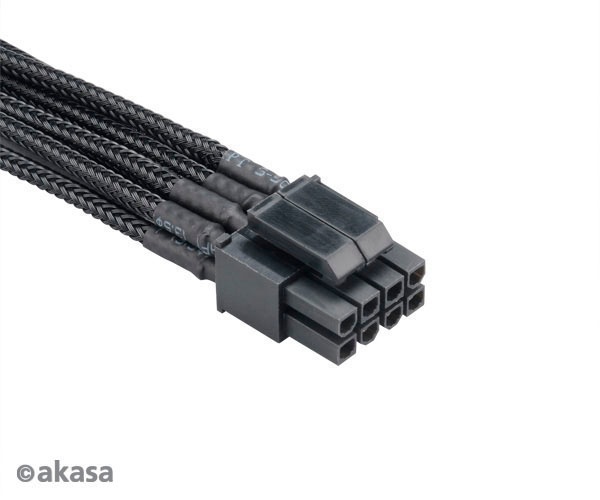 Удлинитель Akasa FLEXA 8pin ATX 40cm extension cable 40см AK-CBPW08-40BK