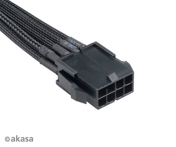 Удлинитель Akasa FLEXA 8pin VGA power extension cable 40см AK-CBPW09-40BK