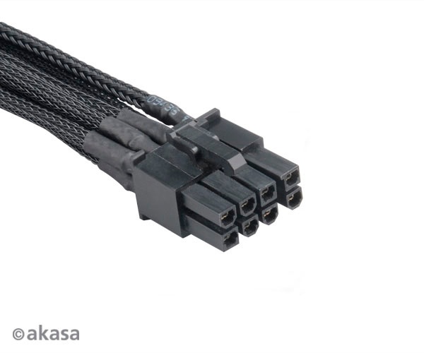 Удлинитель Akasa FLEXA 8pin VGA power extension cable 40см AK-CBPW09-40BK