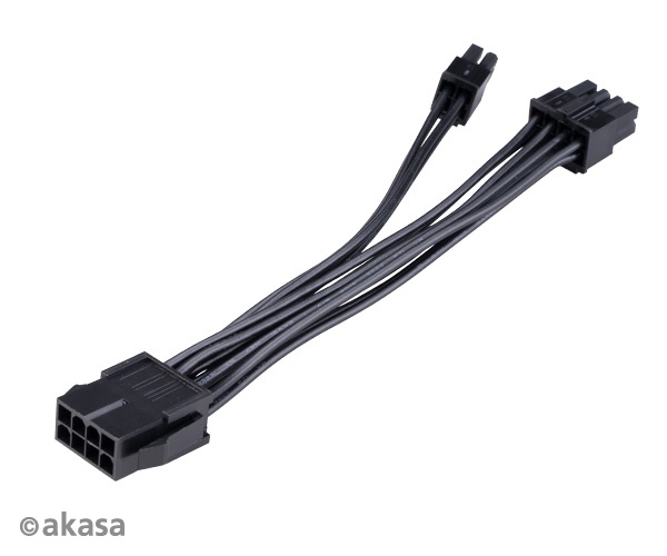 Удлинитель Akasa 8-Pin to 8+4-Pin Power Adapter Cable 15см AK-CBPW22-15