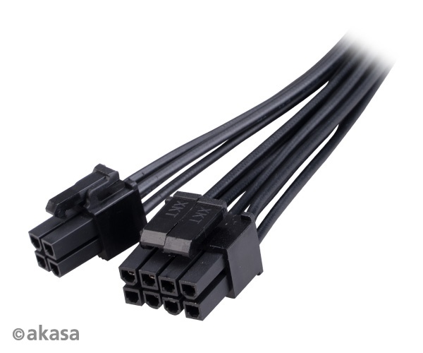 Удлинитель Akasa 8-Pin to 8+4-Pin Power Adapter Cable 15см AK-CBPW22-15
