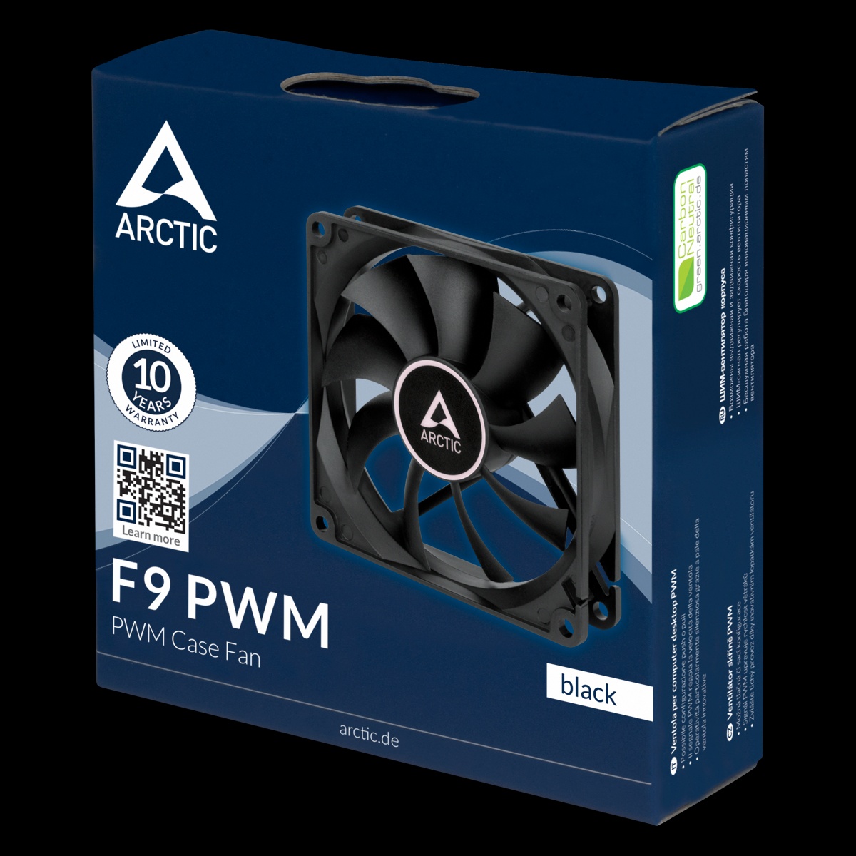Вентилятор 92x92x25 Arctic F9 PWM (Black) ACFAN00213A
