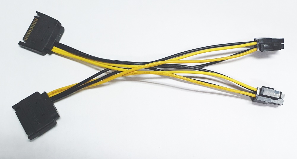 Переходник Generic Sata 2x15 pin на 8(4+4) pin ATX EPS