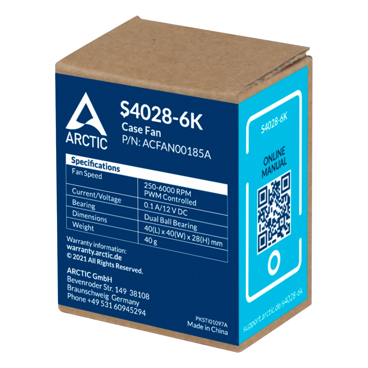 Вентилятор Arctic 40x40x28 Server Fan S4028-6K, PWM, 250-6000rpm, 0.1A, Dual Ball, ACFAN00185A