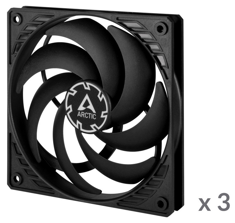 Вентилятор 120x120x15 Arctic P12 SLIM PWM PST, 300-2100, 0,12A, 3 Pack ACFAN00275A