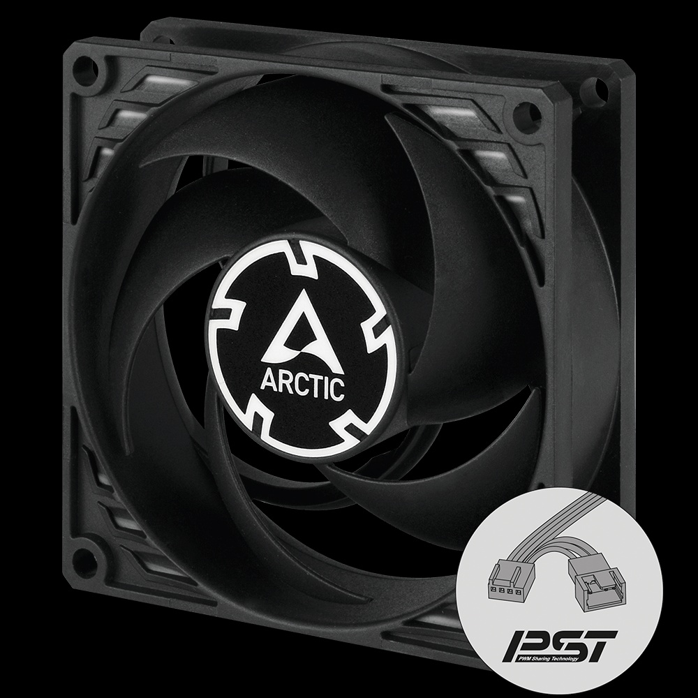 Вентилятор 80х80х25 Arctic P8 PWM PST (Black/Black) ACFAN00150A
