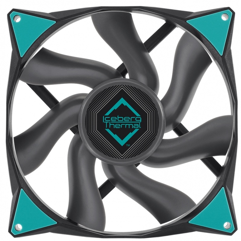 Вентилятор iceberg 140x140x25 IceGALE Xtra PWM, BLACK, 500-2500rpm, 47dB(M), 0.56A, 2шт
