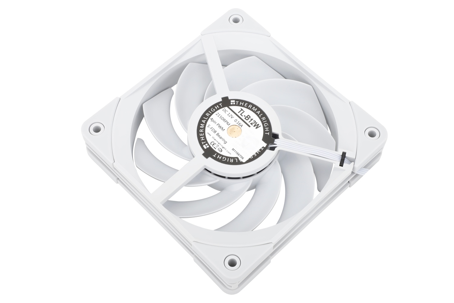 Вентилятор 120x120x25.6 Thermalright TL-B12-W PWM, 2150rpm, 28.1dB(M), 0.16A
