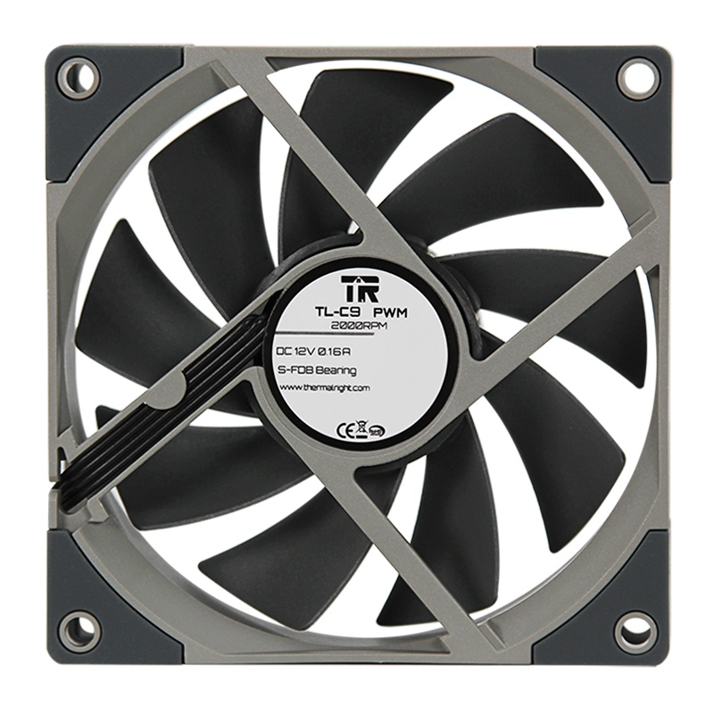 Вентилятор Thermalright 92x92x25 TL-C9 PWM, 0-2000rpm, 23.3dB(M), 0.2A, S-FDB
